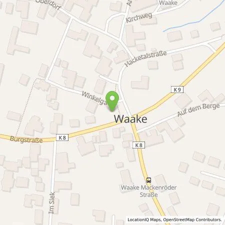 Standortübersicht der Tankstelle Eichsfelder Entwicklungs- und Projektgesellschaft mbH in 37136 Waake