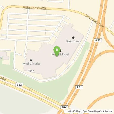 Standortübersicht der Tankstelle Stadtwerke Suhl/Zella-Mehlis GmbH in 98544 Zella-Mehlis