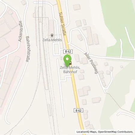 Standortübersicht der Tankstelle Stadtwerke Suhl/Zella-Mehlis GmbH in 98544 Zella-Mehlis