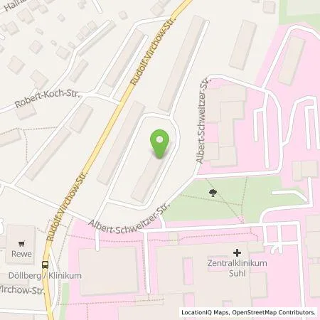 Standortübersicht der Tankstelle Stadtwerke Suhl/Zella-Mehlis GmbH in 98527 Suhl