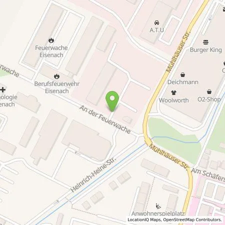 Standortübersicht der Tankstelle Eisenacher Versorgungs-Betriebe GmbH in 99817 Eisenach