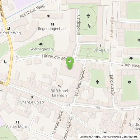Standortübersicht der Tankstelle Eisenacher Versorgungs-Betriebe GmbH in 99817 Eisenach