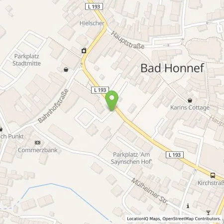 Standortübersicht der Tankstelle Grundstücksgesellschaft Bad Honnef mbH in 53604 Bad Honnef