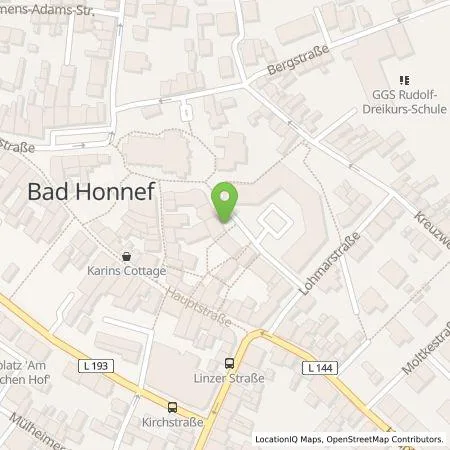 Standortübersicht der Tankstelle Grundstücksgesellschaft Bad Honnef mbH in 53604 Bad Honnef