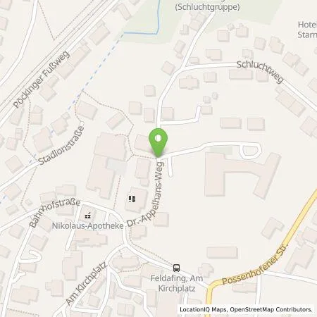 Standortübersicht der Tankstelle PEWU Feldafing, Kommunalunternehmen der Gemeinde Feldafing in 82340 Feldafing