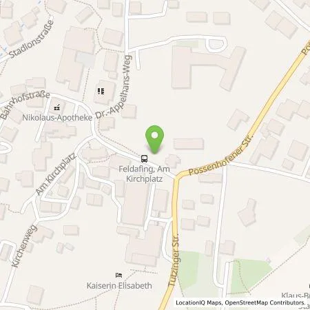 Standortübersicht der Tankstelle PEWU Feldafing, Kommunalunternehmen der Gemeinde Feldafing in 82340 Feldafing