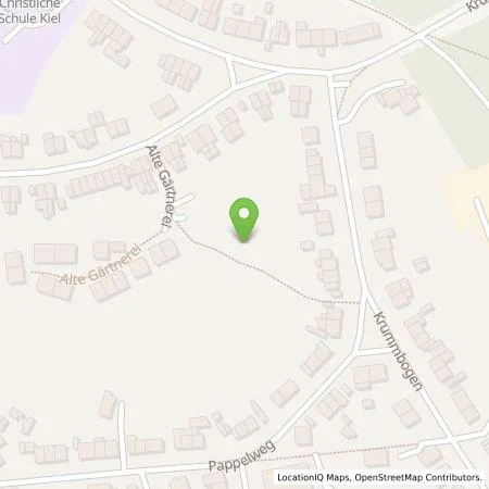 Standortübersicht der Tankstelle Gemeinschaftssiedlung Alte Gärtnerei e.V. in 24113 Kiel