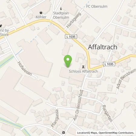 Standortübersicht der Tankstelle Schlosskellerei Affaltrach Dr. R. Baumann KG in 74182 Obersulm