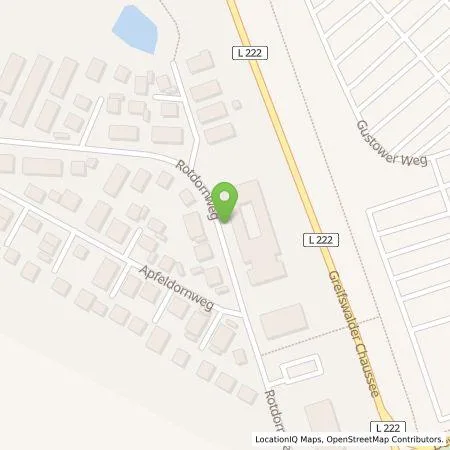 Standortübersicht der Tankstelle Uhlenhaus Holding GmbH in 18439 Stralsund