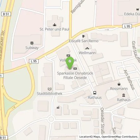 Standortübersicht der Tankstelle Sparkasse Osnabrück AdöR in 49124 Georgsmarienhütte