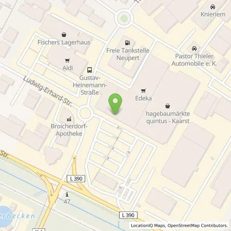 Standortübersicht der Tankstelle EDEKA Einzelhandelsgesellschaft RR mbH & Co. KG in 41564 Kaarst