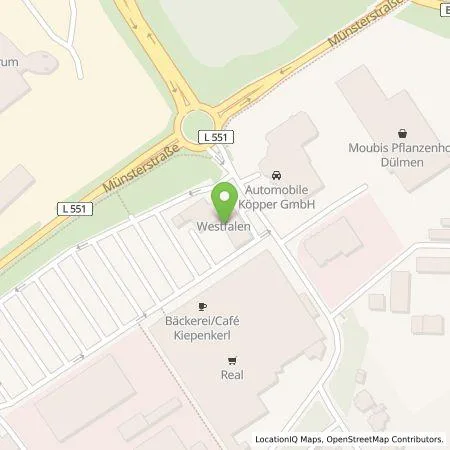 Standortübersicht der Tankstelle Marktkauf EHG Rhein-Ruhr mbH in 48249 Dülmen