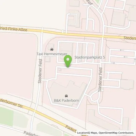 Standortübersicht der Tankstelle B&K GmbH (Osnabrück) in 33104 Paderborn