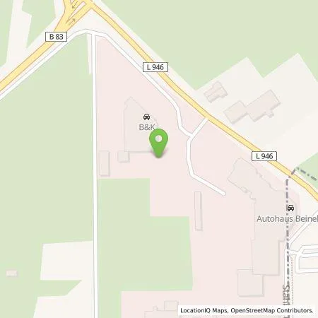 Standortübersicht der Tankstelle B&K GmbH (Osnabrück) in 37671 Höxter