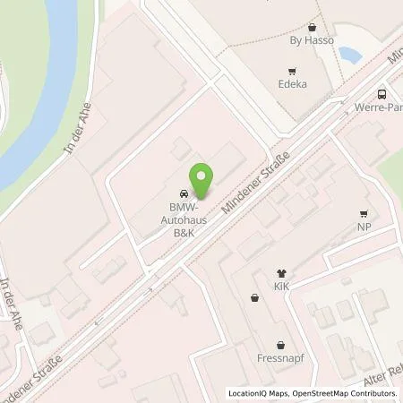 Standortübersicht der Tankstelle B&K GmbH (Osnabrück) in 32547 Bad Oyenhausen