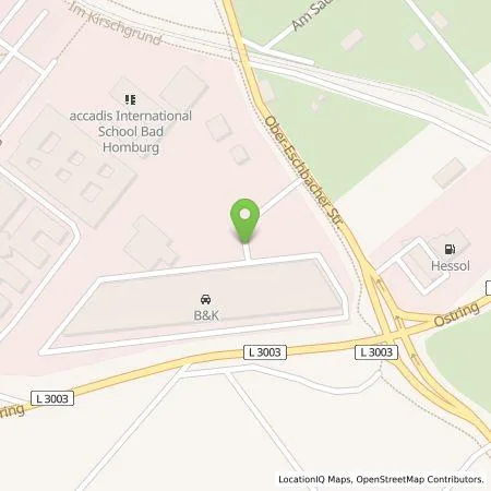 Standortübersicht der Tankstelle B&K GmbH (Osnabrück) in 61352 Bad Homburg