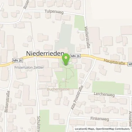 Standortübersicht der Tankstelle Gemeinde Niederrieden in 87767 Niederrieden