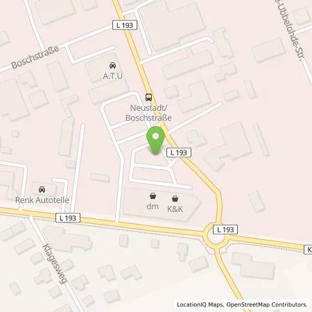 Standortübersicht der Tankstelle Stadtwerke Neustadt a. Rbge. GmbH in 31535 Neustadt