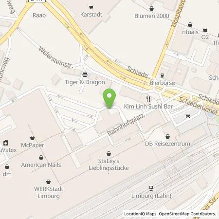 Standortübersicht der Tankstelle Energieversorgung Limburg in 65549 Limburg