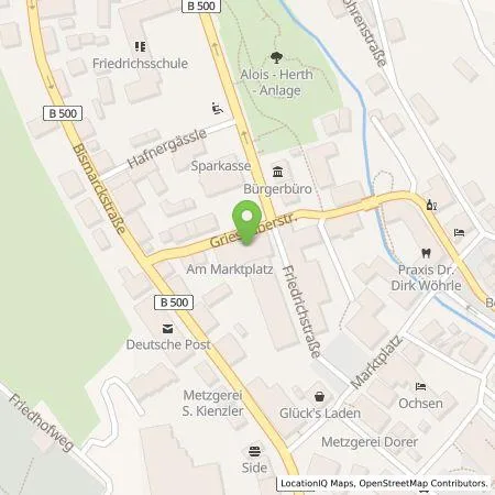 Standortübersicht der Tankstelle EGT Energie GmbH in 78120 Furtwangen