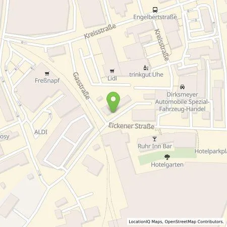 Standortübersicht der Tankstelle Stadtwerke Hattingen GmbH in 45525 Hattingen