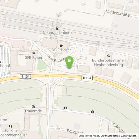 Standortübersicht der Tankstelle Neubrandenburger Wohnungsgesellschaft mbH in 17033 Neubrandenburg