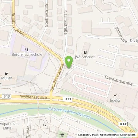 Standortübersicht der Tankstelle Ansbacher Bäder und Verkehrs GmbH in 91522 Ansbach