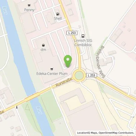 Standortübersicht der Tankstelle Christoph Plum Handels KG in 52441 Linnich