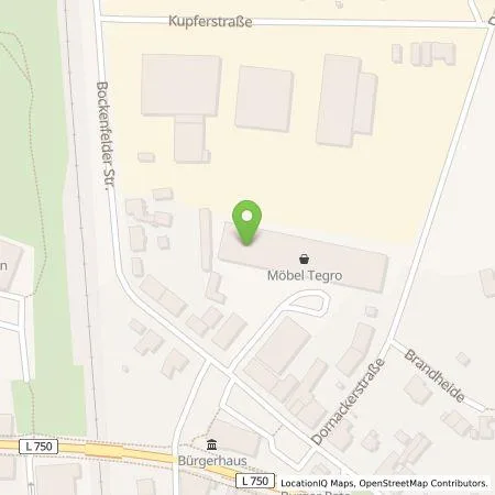 Standortübersicht der Tankstelle Tegro Home Company GmbH & Co. KG in 44577 Castrop-Rauxel