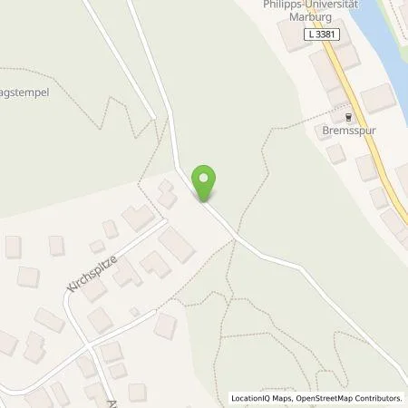 Standortübersicht der Tankstelle Erneuerbare für Marburg-Biedenkopf GmbH & Co. KG in 35037 Marburg