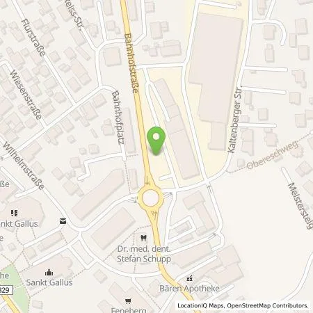 Standortübersicht der Tankstelle Regionalwerk Bodensee GmbH & Co. KG in 88069 Tettnang