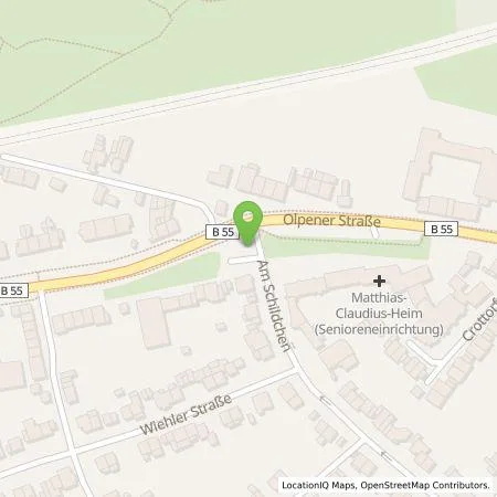 Standortübersicht der Tankstelle TankE GmbH in 51109 Köln