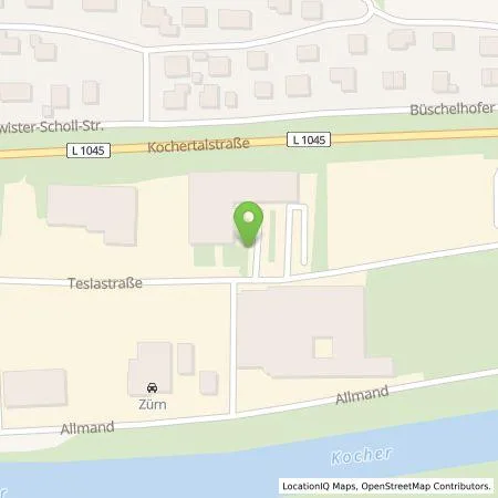 Standortübersicht der Tankstelle KRIWAN Industrie-Elektronik GmbH in 74670 Forchtenberg