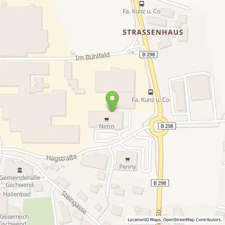Standortübersicht der Tankstelle Netto Marken-Discount Stiftung & Co. KG in 74417 Gschwend