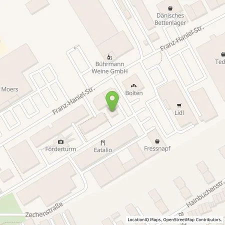 Standortübersicht der Tankstelle Enni Energie & Umwelt Niederrhein GmbH in 47443 Moers