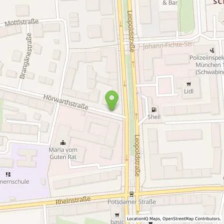 Standortübersicht der Tankstelle SWM Versorgungs GmbH in 80804 München