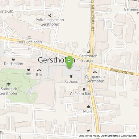 Standortübersicht der Tankstelle Stadt Gersthofen in 86368 Gersthofen