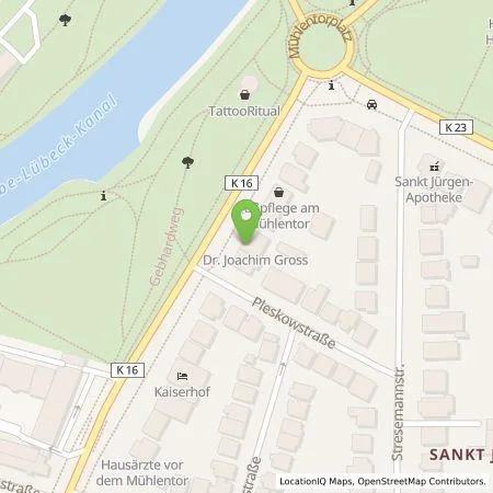 Standortübersicht der Tankstelle V. Bülow & Lenz GmbH in 23560 Lübeck