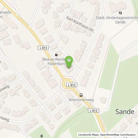 Standortübersicht der Tankstelle Franke & Werner GmbH in 33106 Paderborn