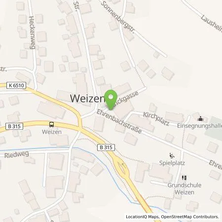 Standortübersicht der Tankstelle Gasthaus Kreuz in 79780 Stühlingen-Weizen