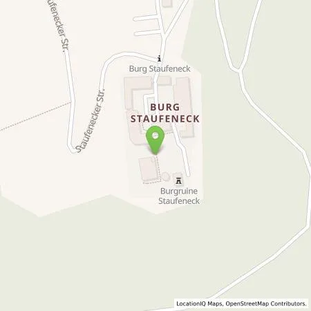 Standortübersicht der Tankstelle Burghotel und Restaurant Staufeneck GmbH & Co. KG in 73084 Salach