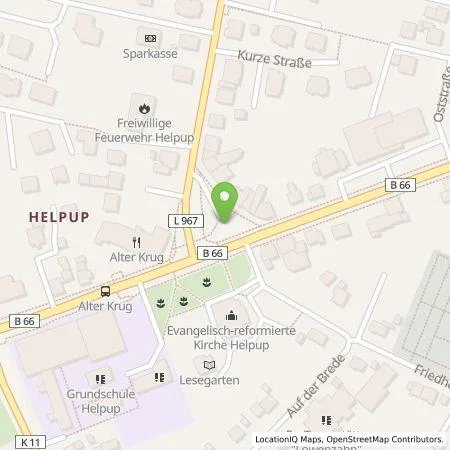 Standortübersicht der Tankstelle Stadtwerke Oerlinghausen GmbH in 33813 Oerlinghausen