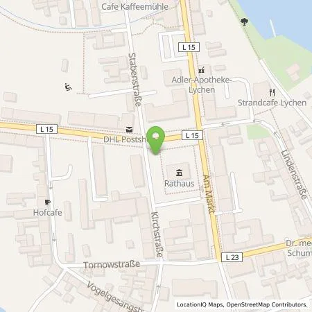 Standortübersicht der Tankstelle Kommunalwind Nord GmbH in 17279 Lychen