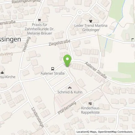 Standortübersicht der Tankstelle GEO Gesellschaft für Energieversorgung Ostalb mbH in 73457 Essingen