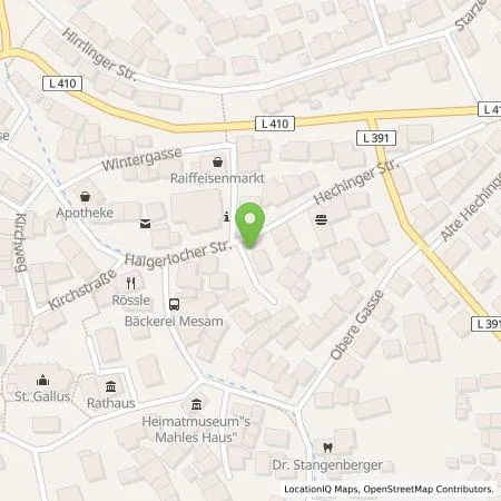 Standortübersicht der Tankstelle Elektrizitätswerk Karl Stengle GmbH & Co. KG in 72414 Rangendingen