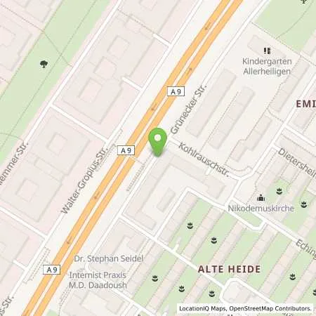 Standortübersicht der Tankstelle SWM Versorgungs GmbH in 80805 München