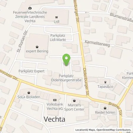 Standortübersicht der Tankstelle Wasserwerk Vechta - Eigenbetrieb Stadt Vechta in 49377 Vechta