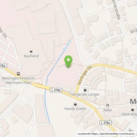 Standortübersicht der Tankstelle Metzingen connect GmbH in 72555 Metzingen