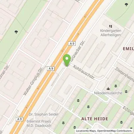 Standortübersicht der Tankstelle SWM Versorgungs GmbH in 80805 München