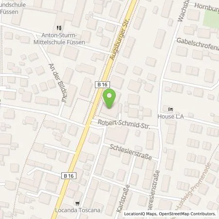 Standortübersicht der Tankstelle Best Western Plus Hotel Füssen in 87629 Füssen